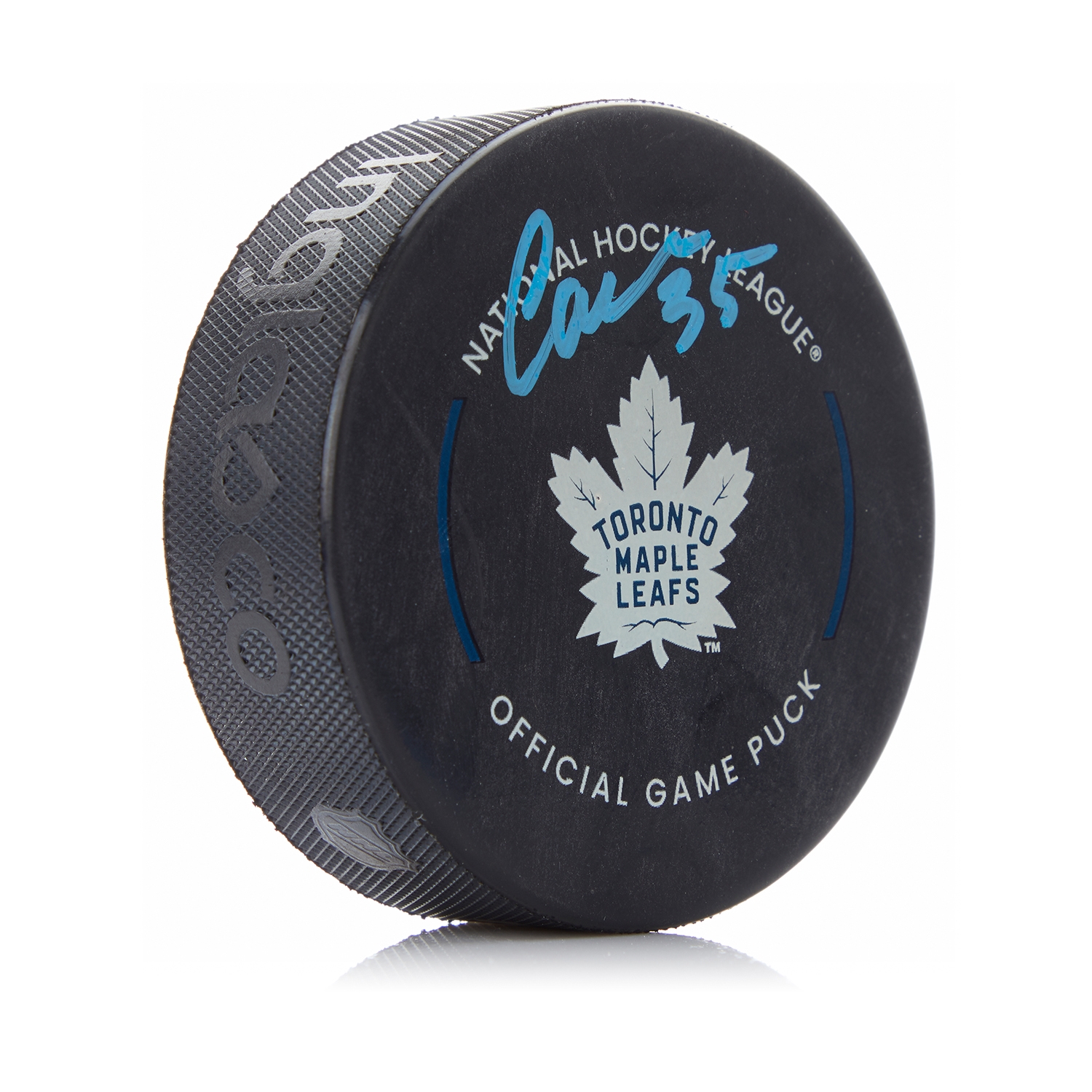 Ilya Samsonov Signed Toronto Maple Leafs Official Game Puck