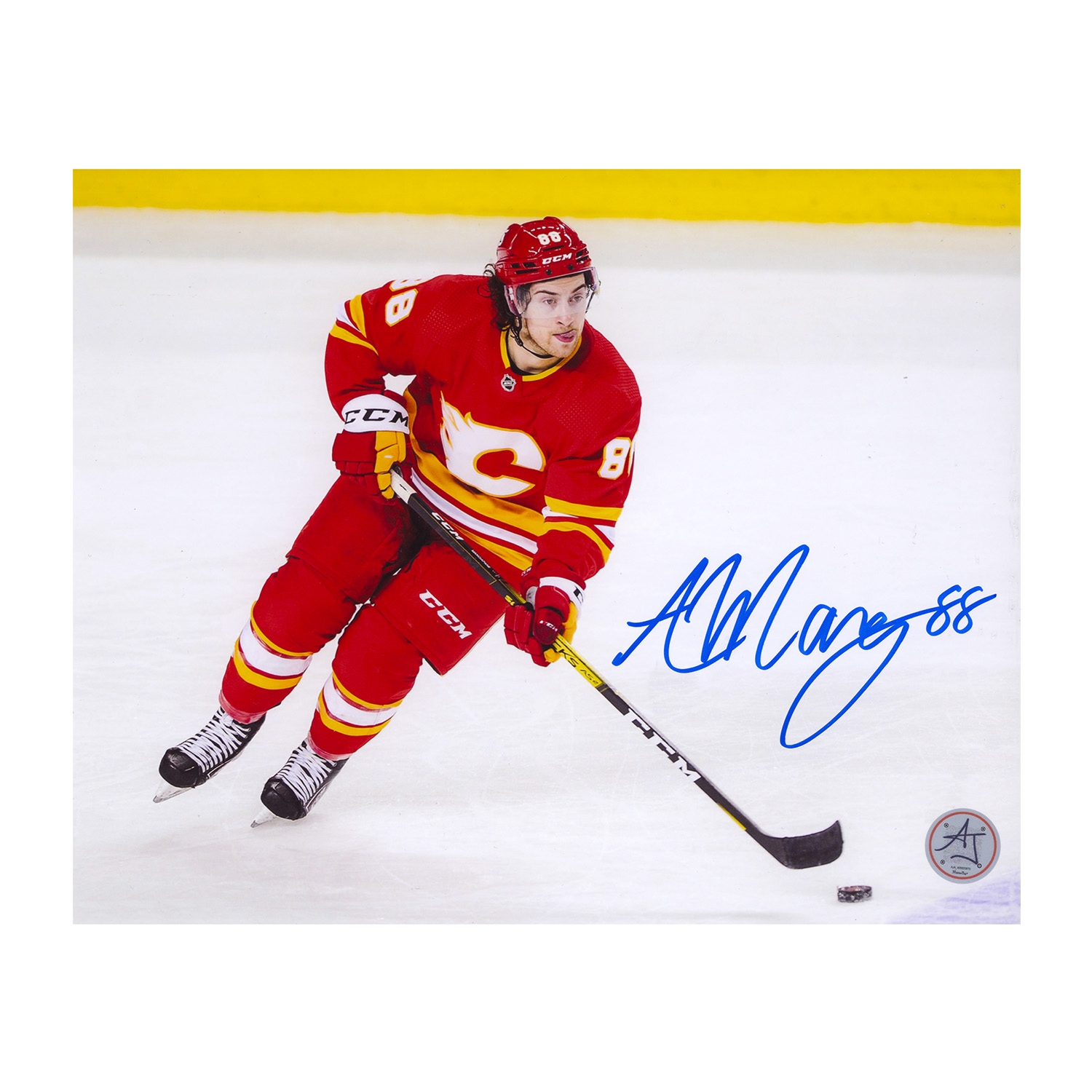 Andrew Mangiapane Autographed Calgary Flames 8x10 Photo