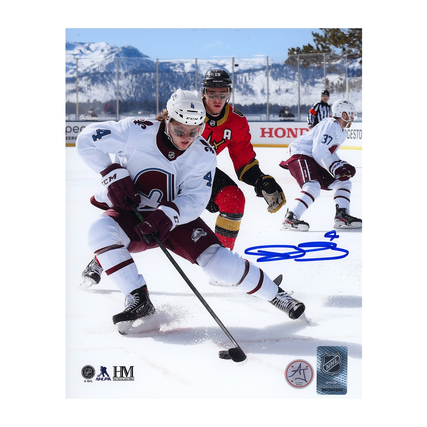 Bowen Byram Autographed Colorado Avalanche Lake Tahoe 8x10 Photo