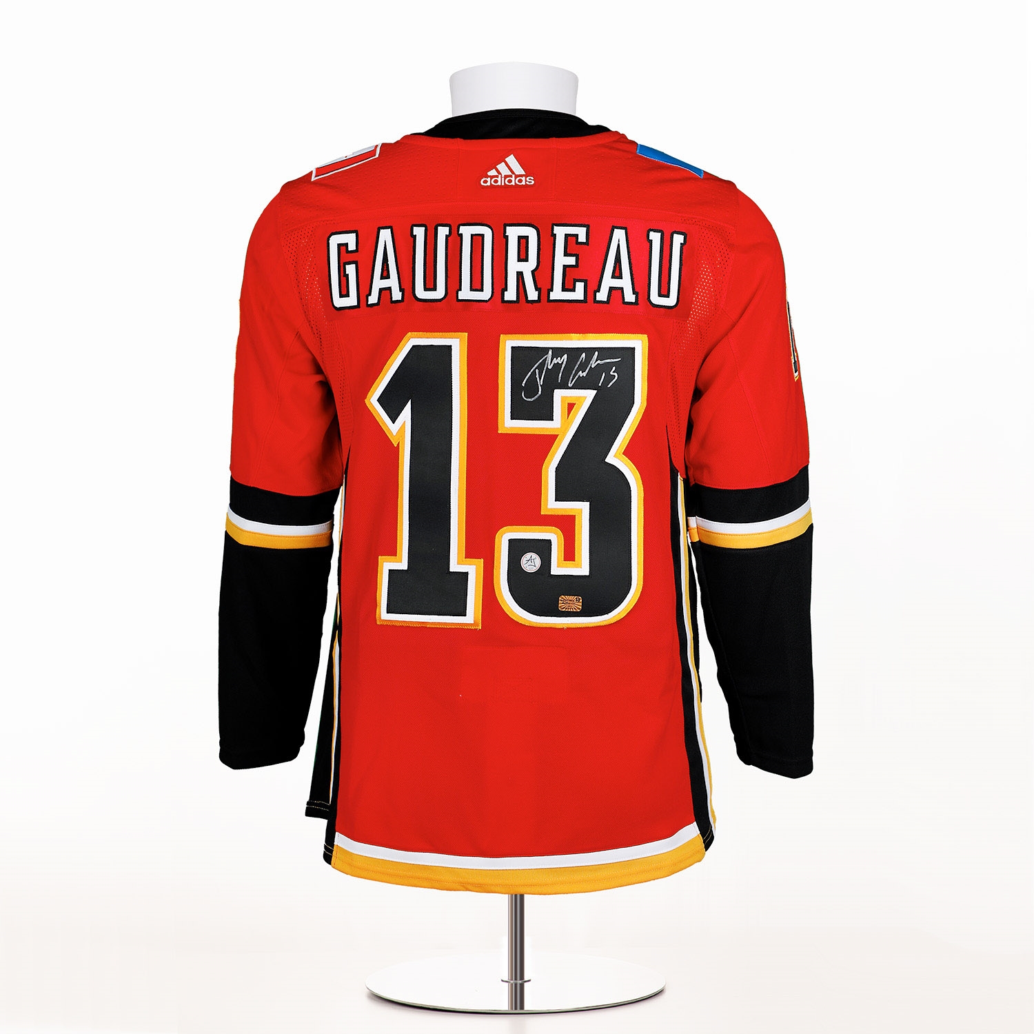 Johnny Gaudreau Autographed Calgary Flames Black Logo adidas Jersey