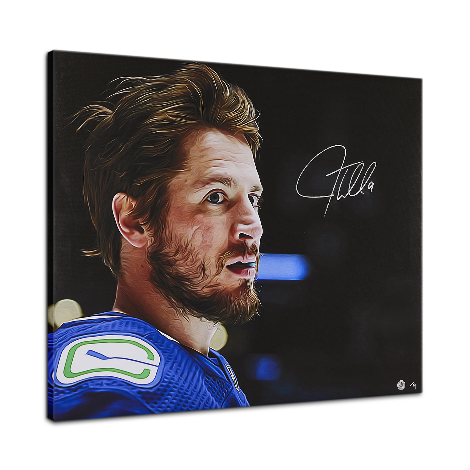 JT Miller Signed Vancouver Player Profile 26x32 Art Canvas /9