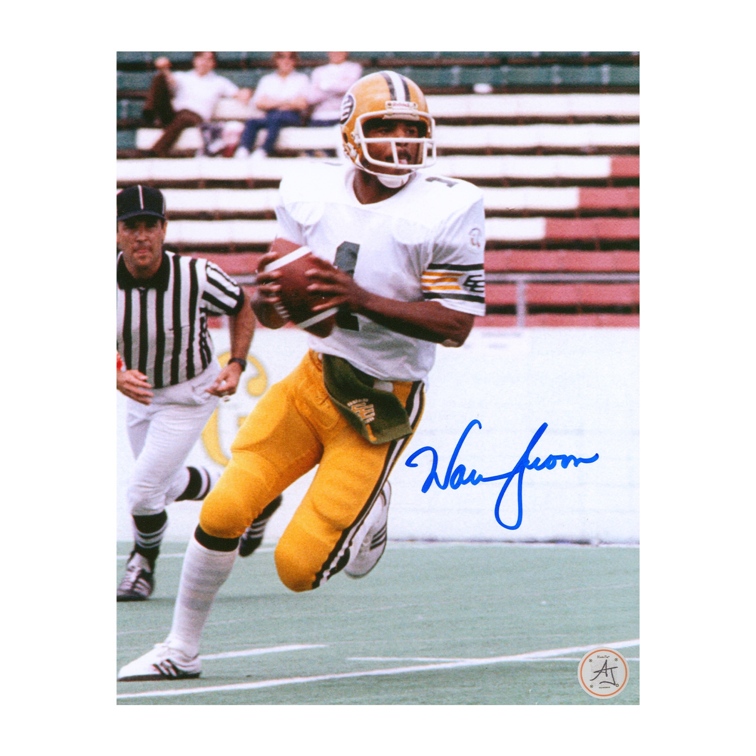 Warren Moon Autographed Edmonton Eskimos CFL Football 8x10 Photo