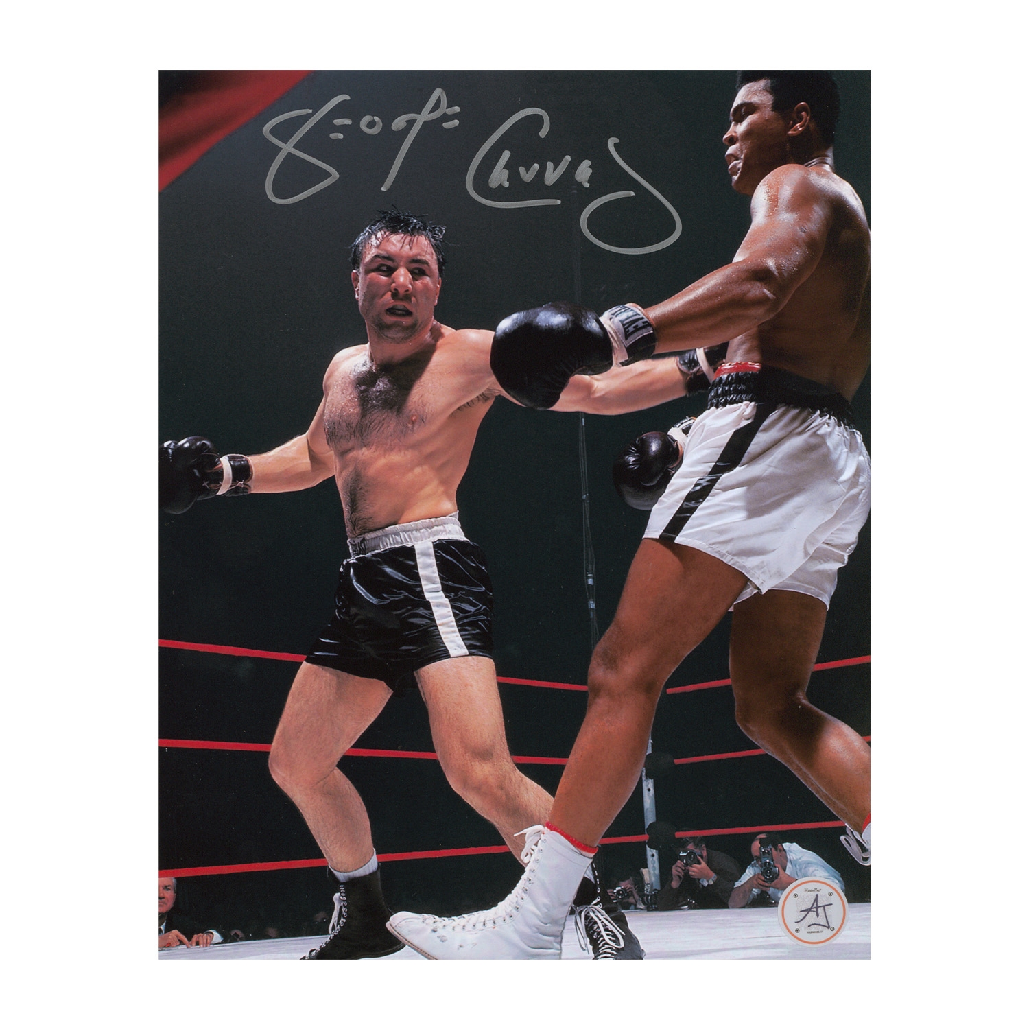 George Chuvalo Signed Boxing Championship Fight vs Muhammad Ali 8x10 Photo