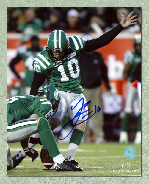 Luca Congi Autographed Saskatchewan Roughriders 8x10 Photo