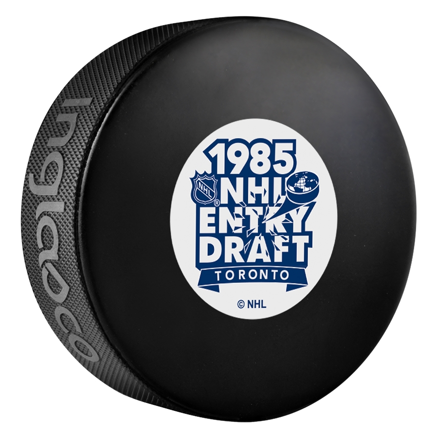 Inglasco 1985 NHL Entry Draft Souvenir Event Hockey Puck