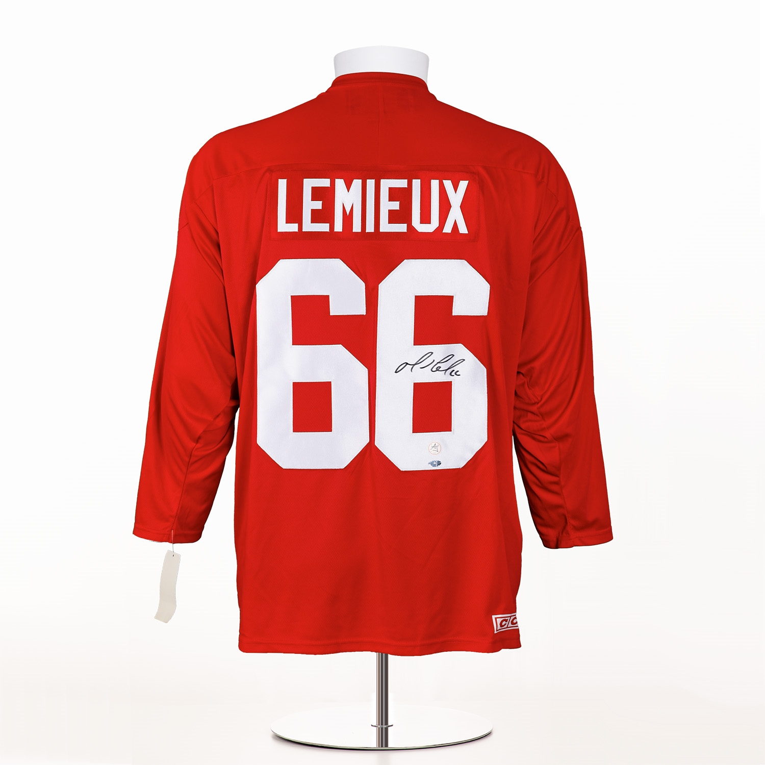 Mario Lemieux Team Canada Autographed Canada Cup Vintage CCM Jersey