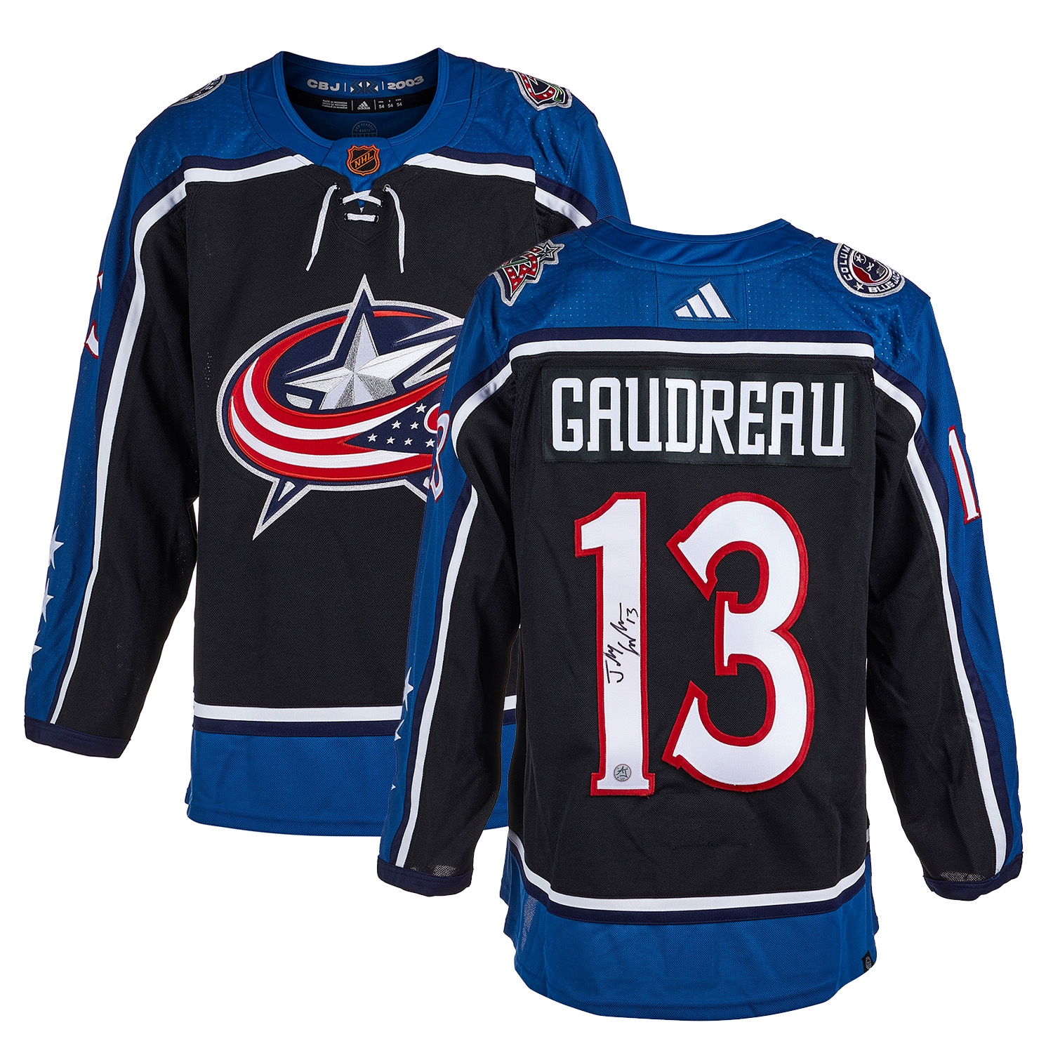 Johnny Gaudreau Signed Columbus Blue Jackets Reverse Retro 2.0 adidas Jersey