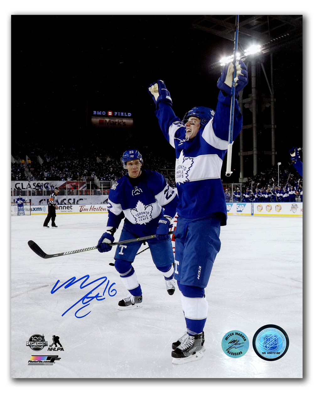 Mitch Marner Signed Toronto Maple Leafs 2017 Centennial Classic 8x10 Photo