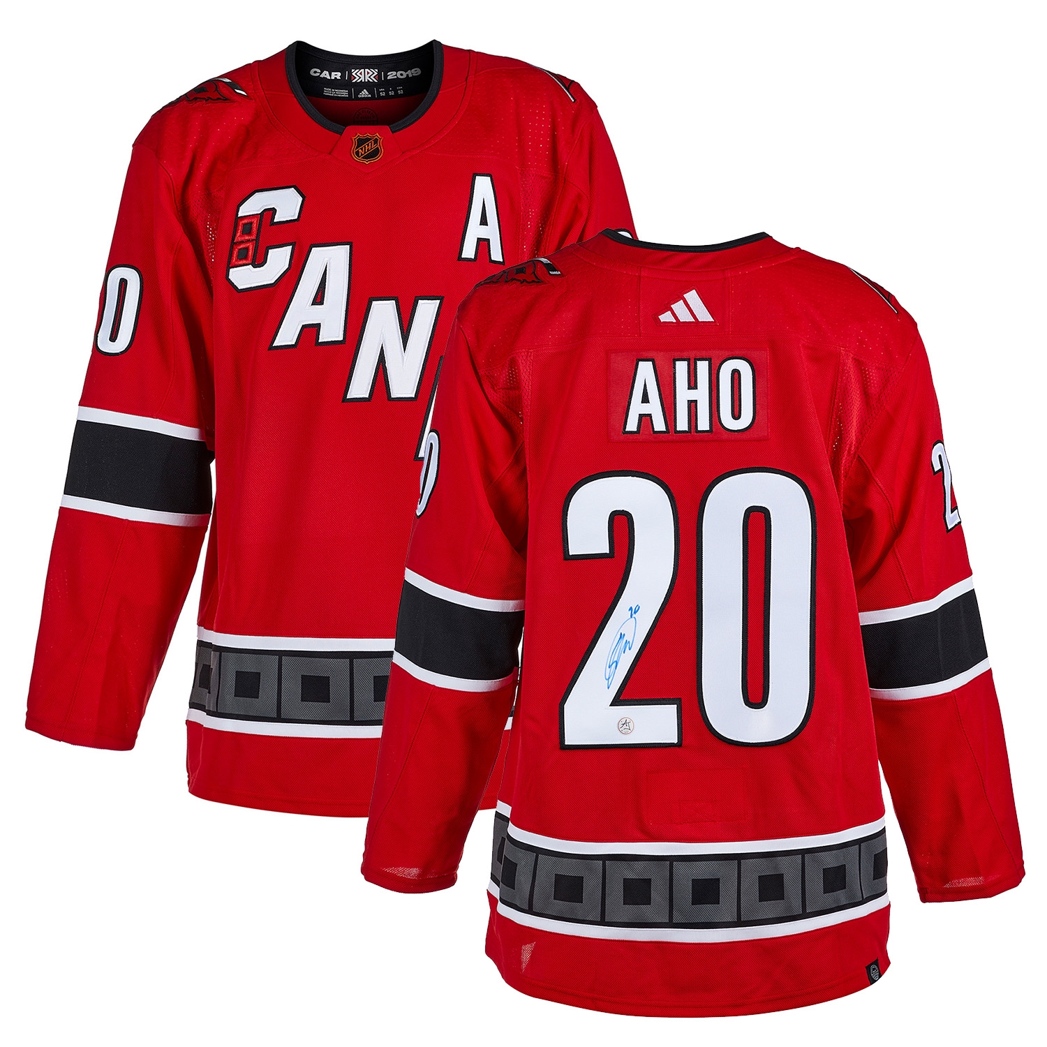 Sebastian Aho Signed Carolina Hurricanes Reverse Retro 2.0 adidas Jersey