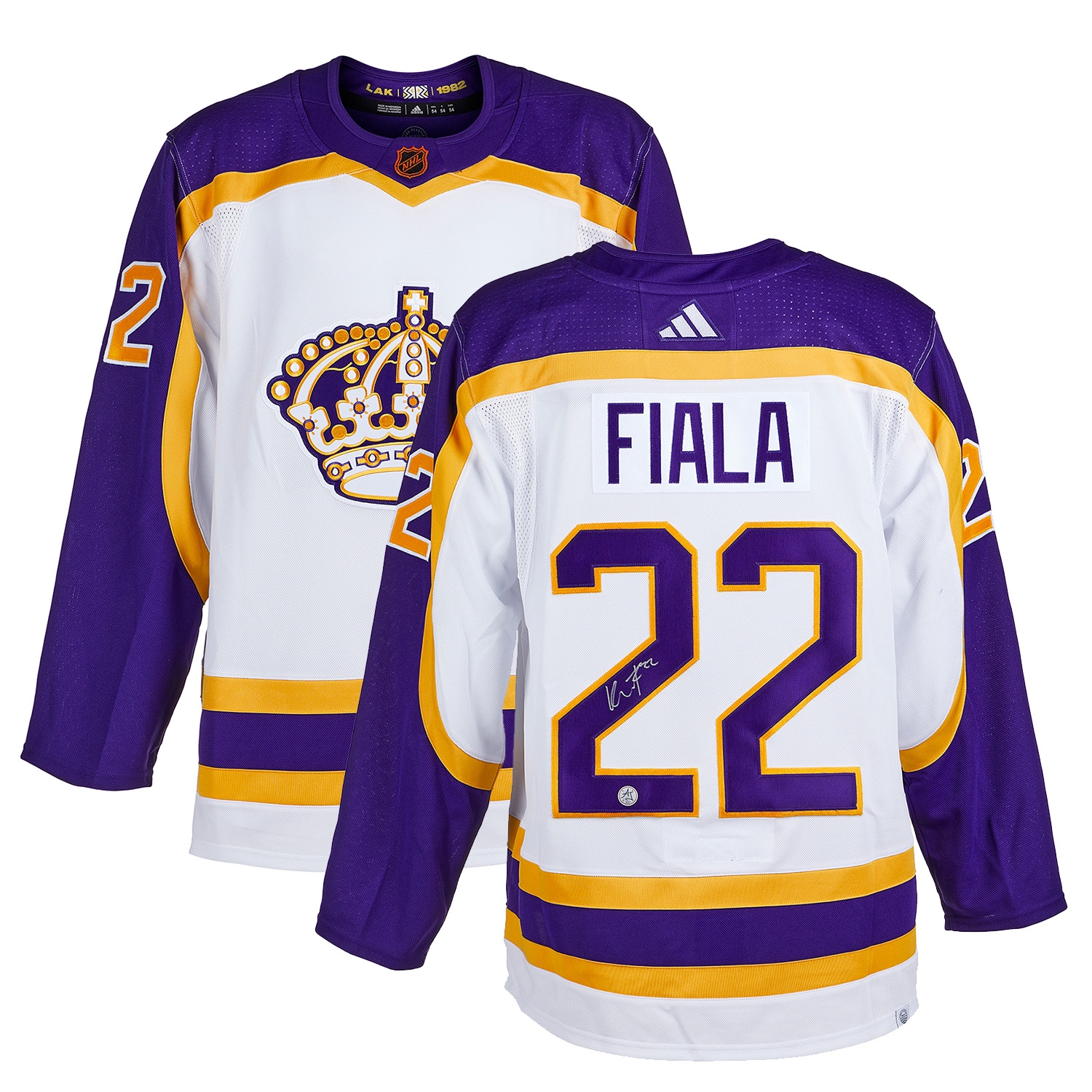 Kevin Fiala Signed Los Angeles Kings Reverse Retro 2.0 adidas Jersey