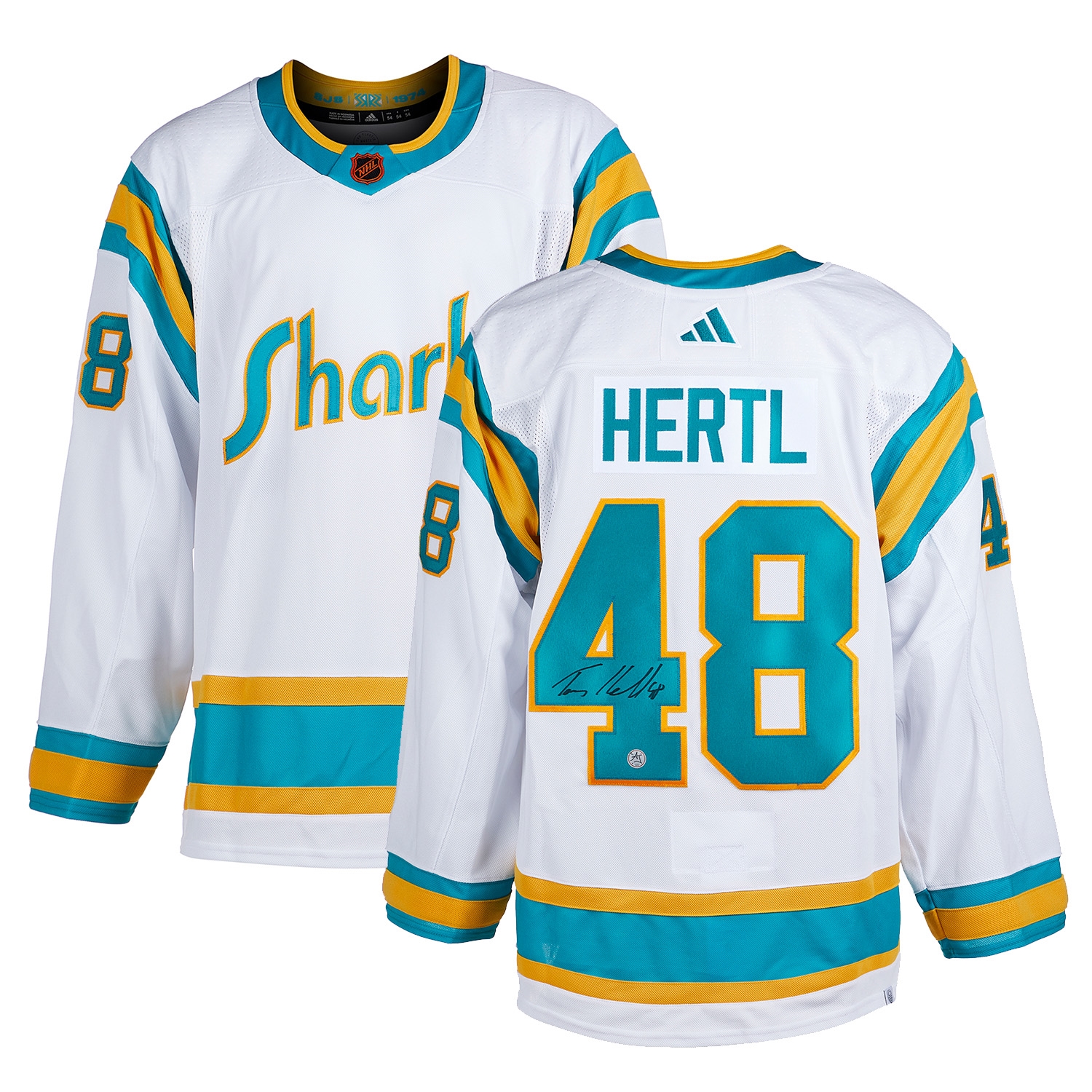 Tomas Hertl Signed San Jose Sharks Reverse Retro 2.0 adidas Jersey