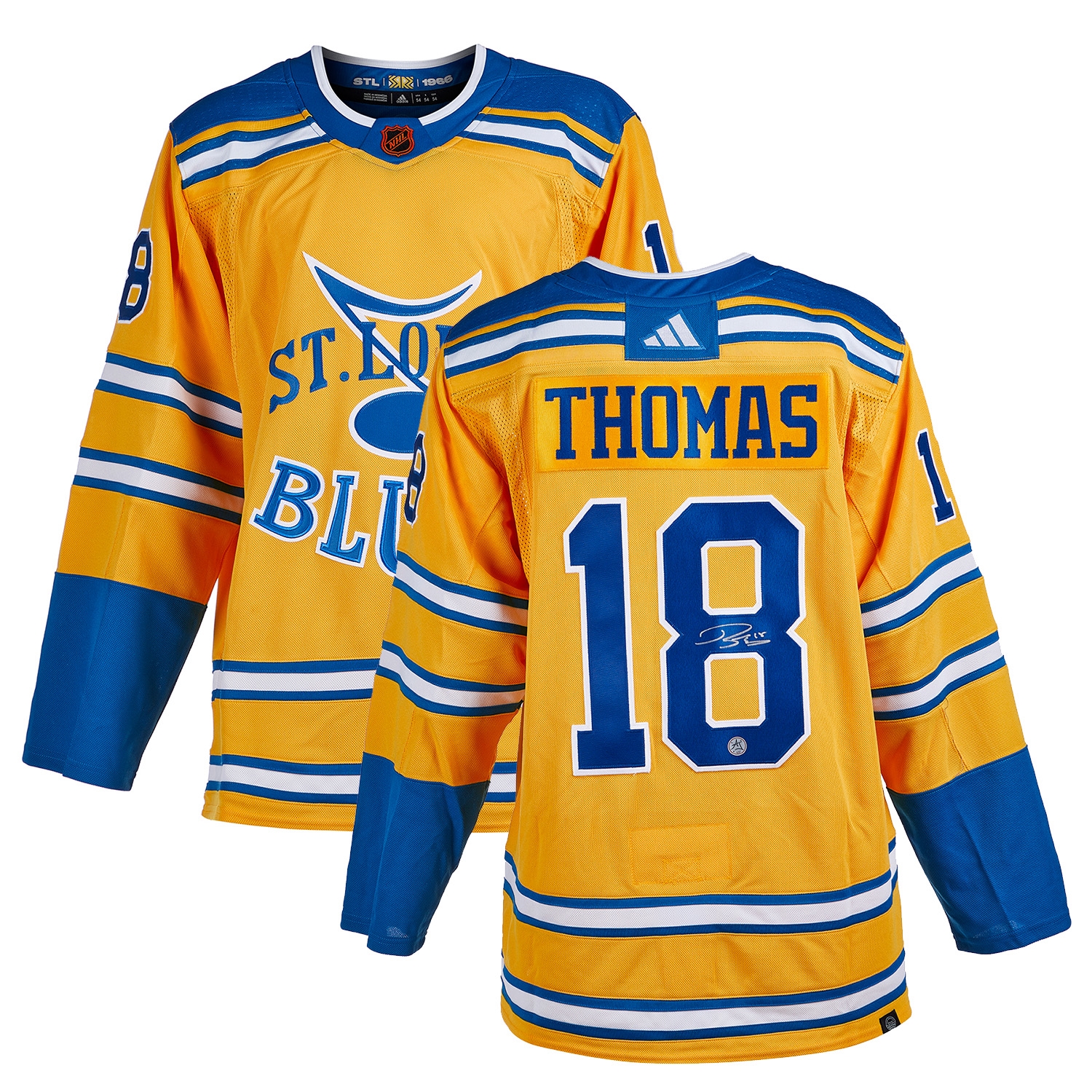 Robert Thomas Signed St Louis Blues Reverse Retro 2.0 adidas Jersey