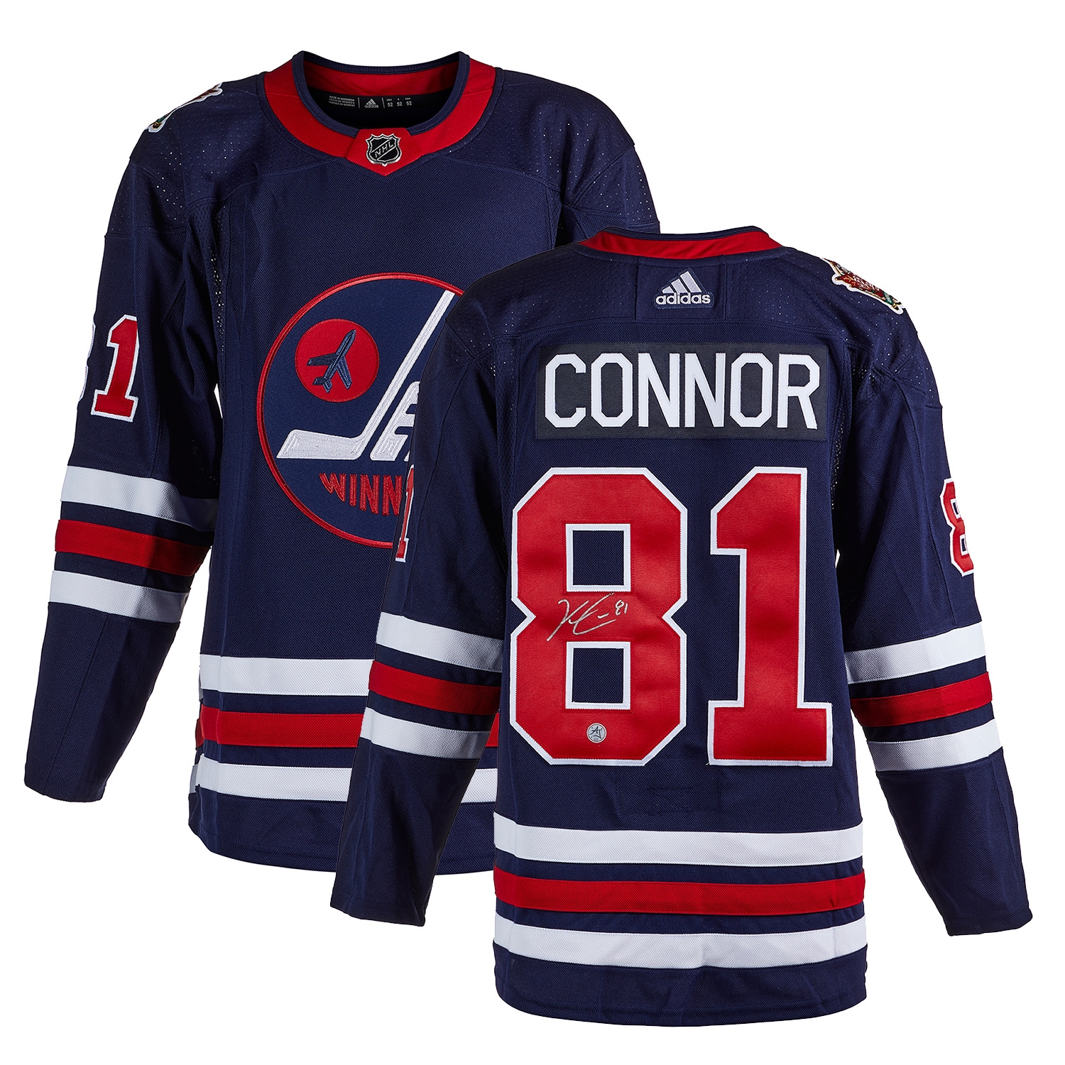 Kyle Connor Signed Winnipeg Jets 2019 Heritage Classic adidas Jersey