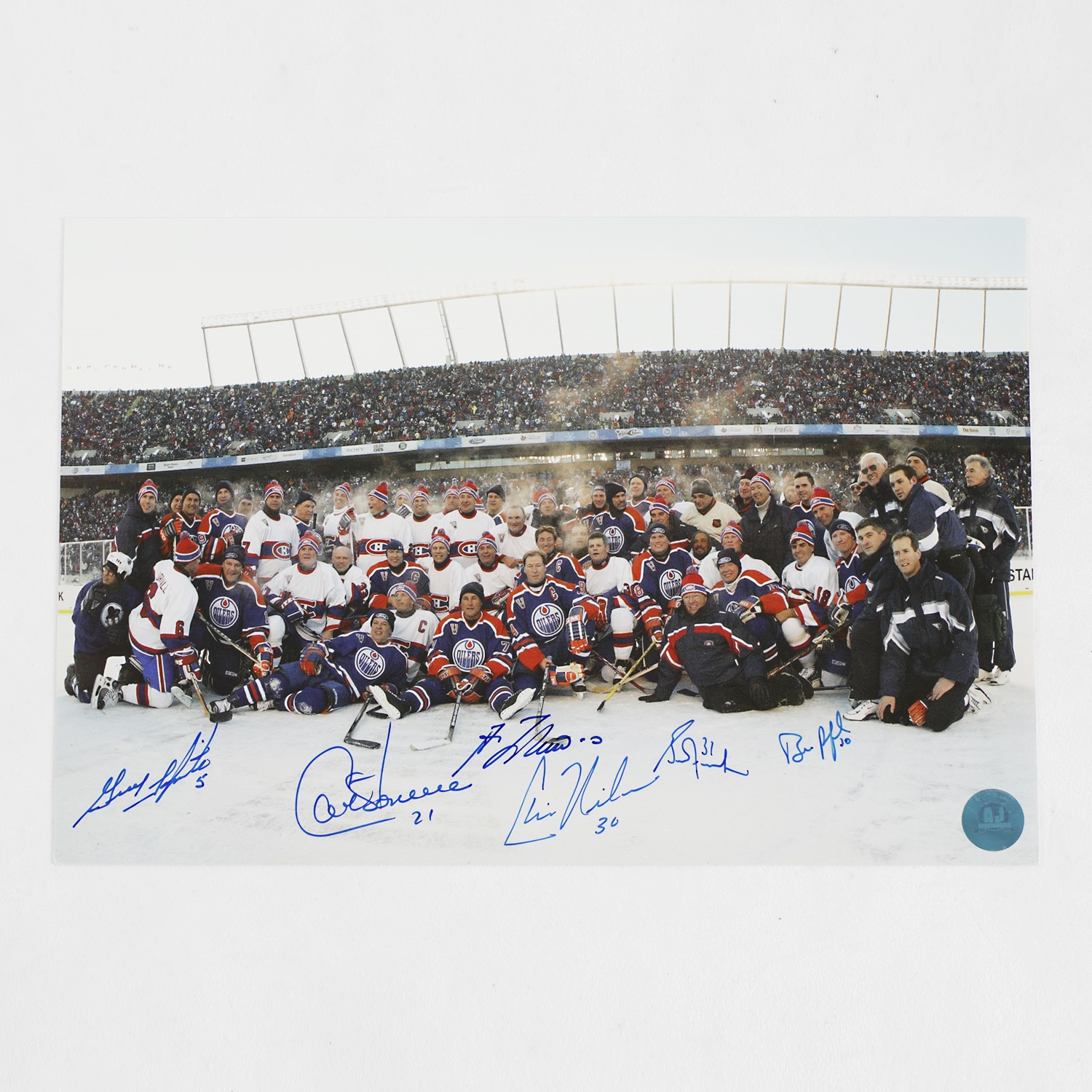 Autographed 2003 NHL Heritage Classic Alumni Photo