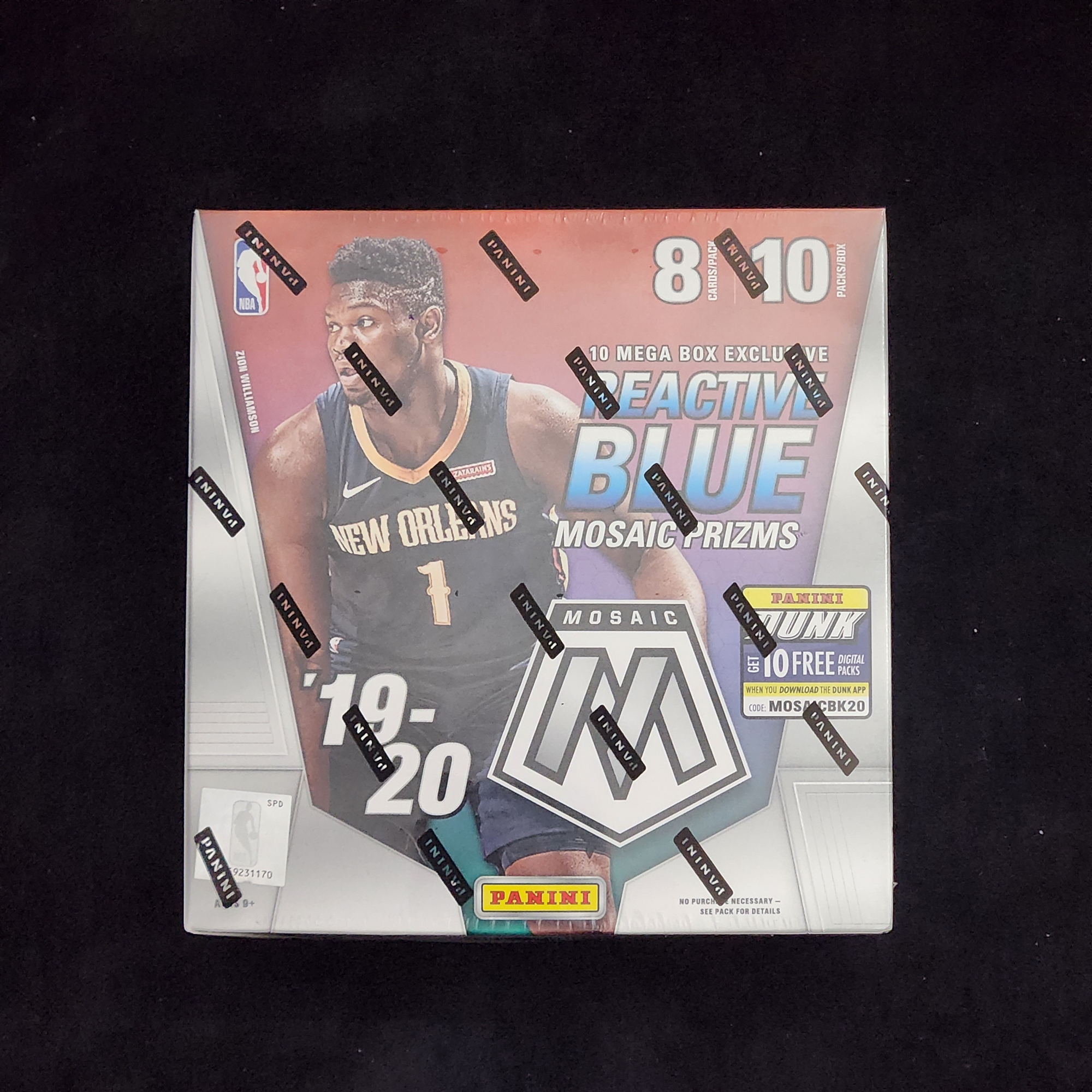 2019-20 Panini Mosaic NBA Basketball Trading Cards Sealed Mega Box