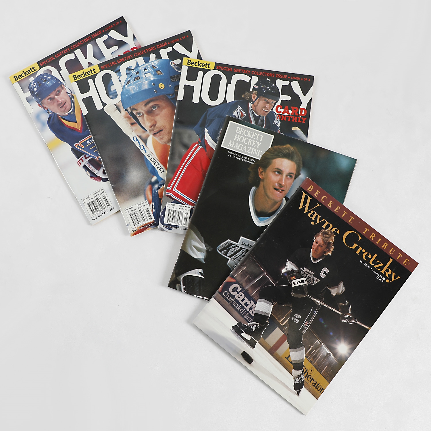 Lot Of 5 Different Wayne Gretzky Beckett Hockey Magazines