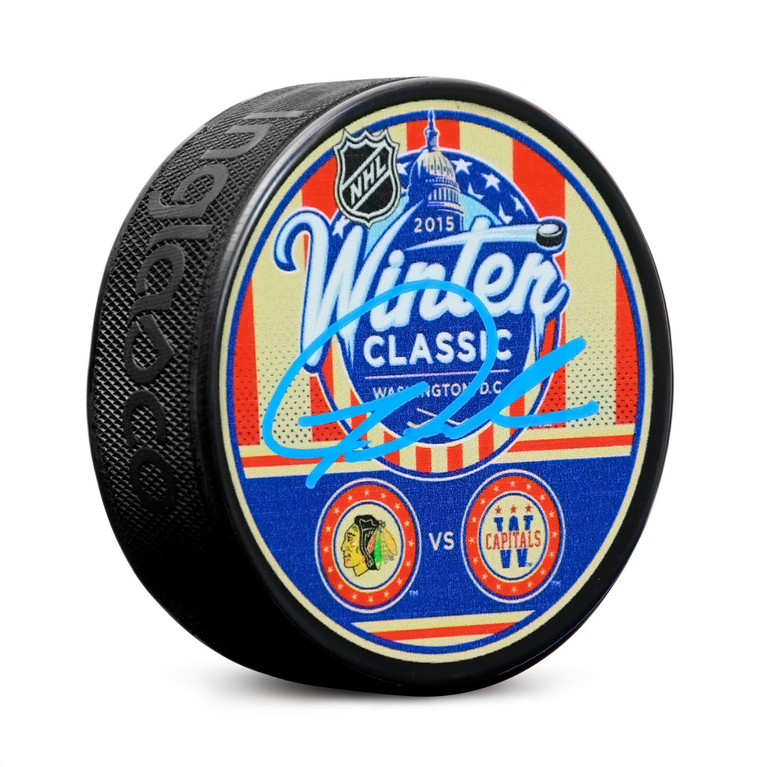 Tom Wilson Signed Washington Capitals 2015 Winter Classic Souvenir Puck