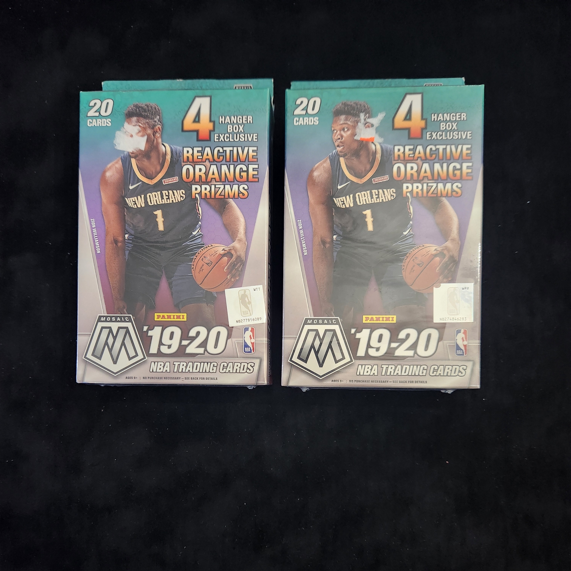 2019-20 Panini Mosaic NBA Basketball Trading Cards Lot Of 2 Hanger Boxes