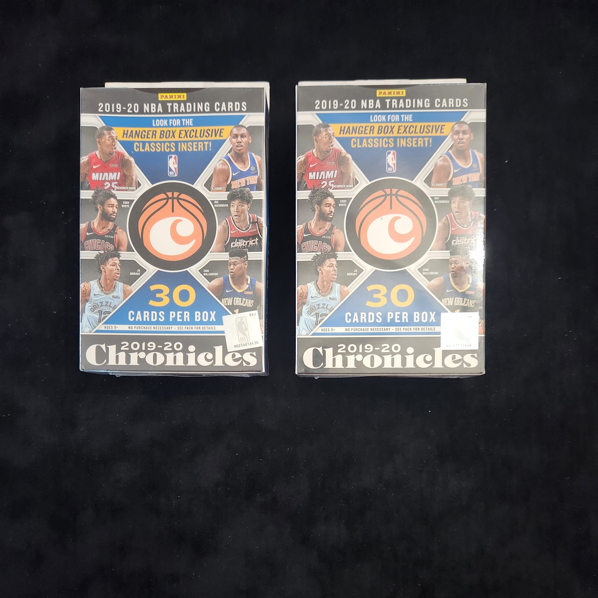 2019-20 Panini Chronicles NBA Basketball Trading Cards Lot Of 2 Hanger Boxes