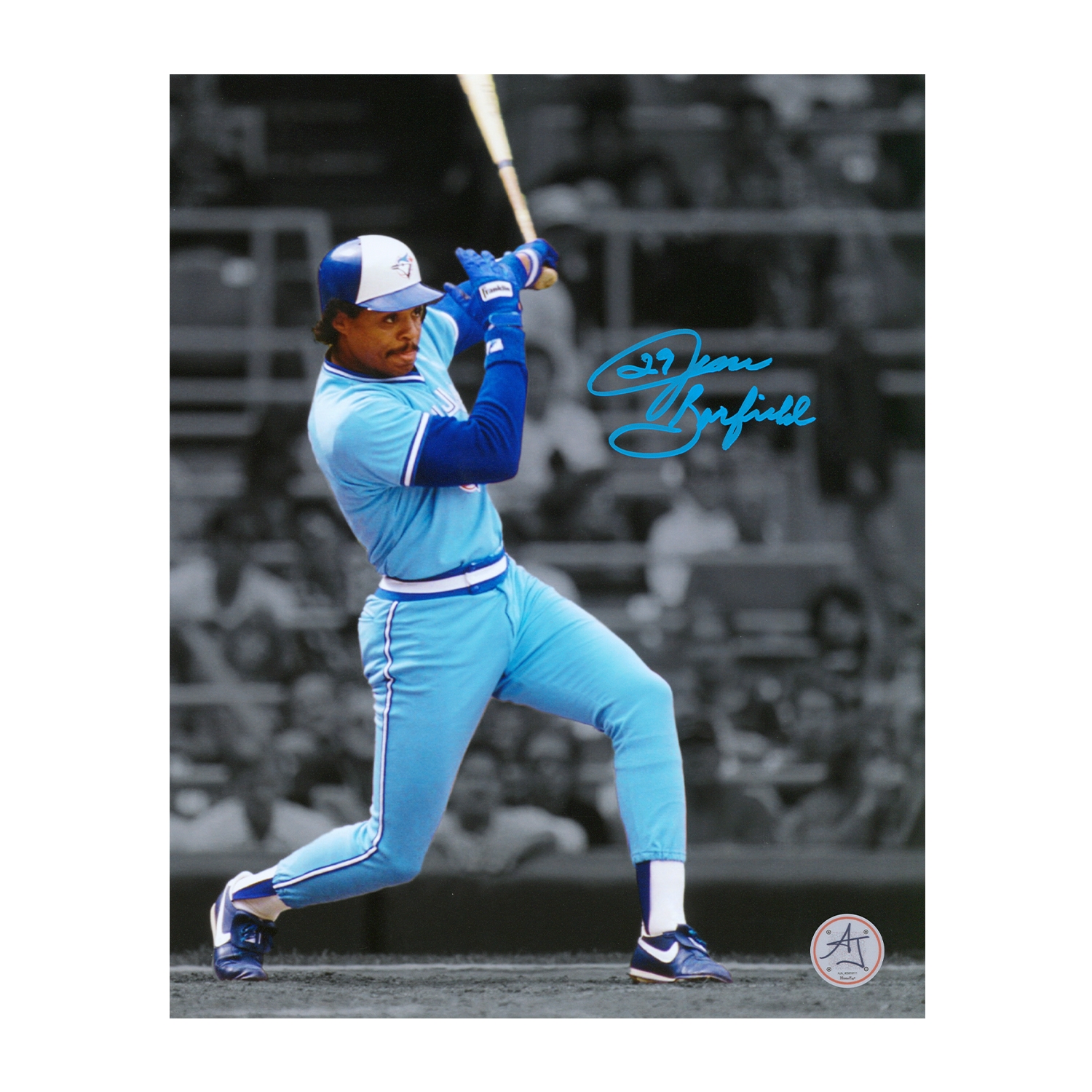 Jesse Barfield Signed Toronto Blue Jays Isolated Batting 8x10 Photo