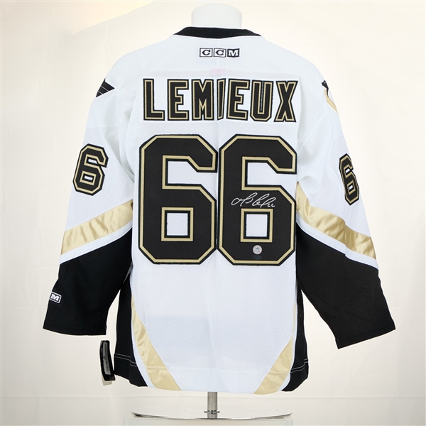 Mario Lemieux Signed Pittsburgh Penguins Final Season Vintage CCM Jersey