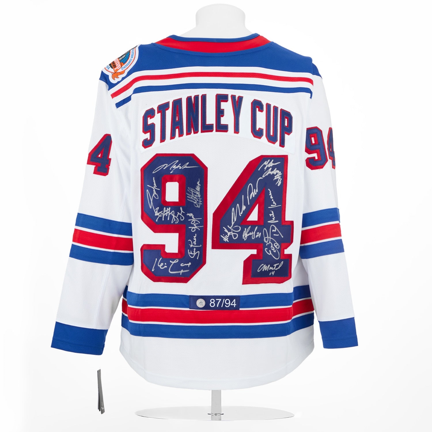 New York Rangers Team Signed 1994 Stanley Cup Fanatics Jersey #87/94