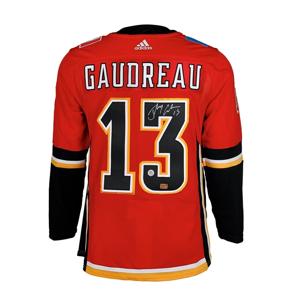 Johnny Gaudreau Autographed Calgary Flames Black Logo adidas Jersey