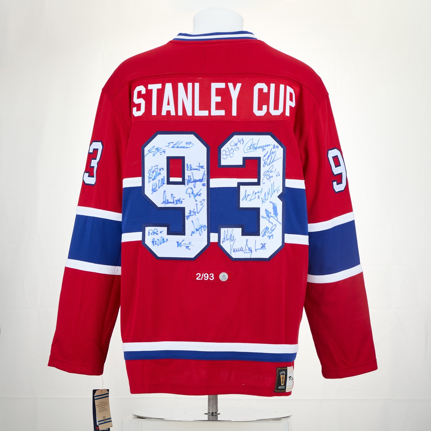 Montreal Canadiens Team Signed 1993 Stanley Cup Fanatics Jersey #2/93