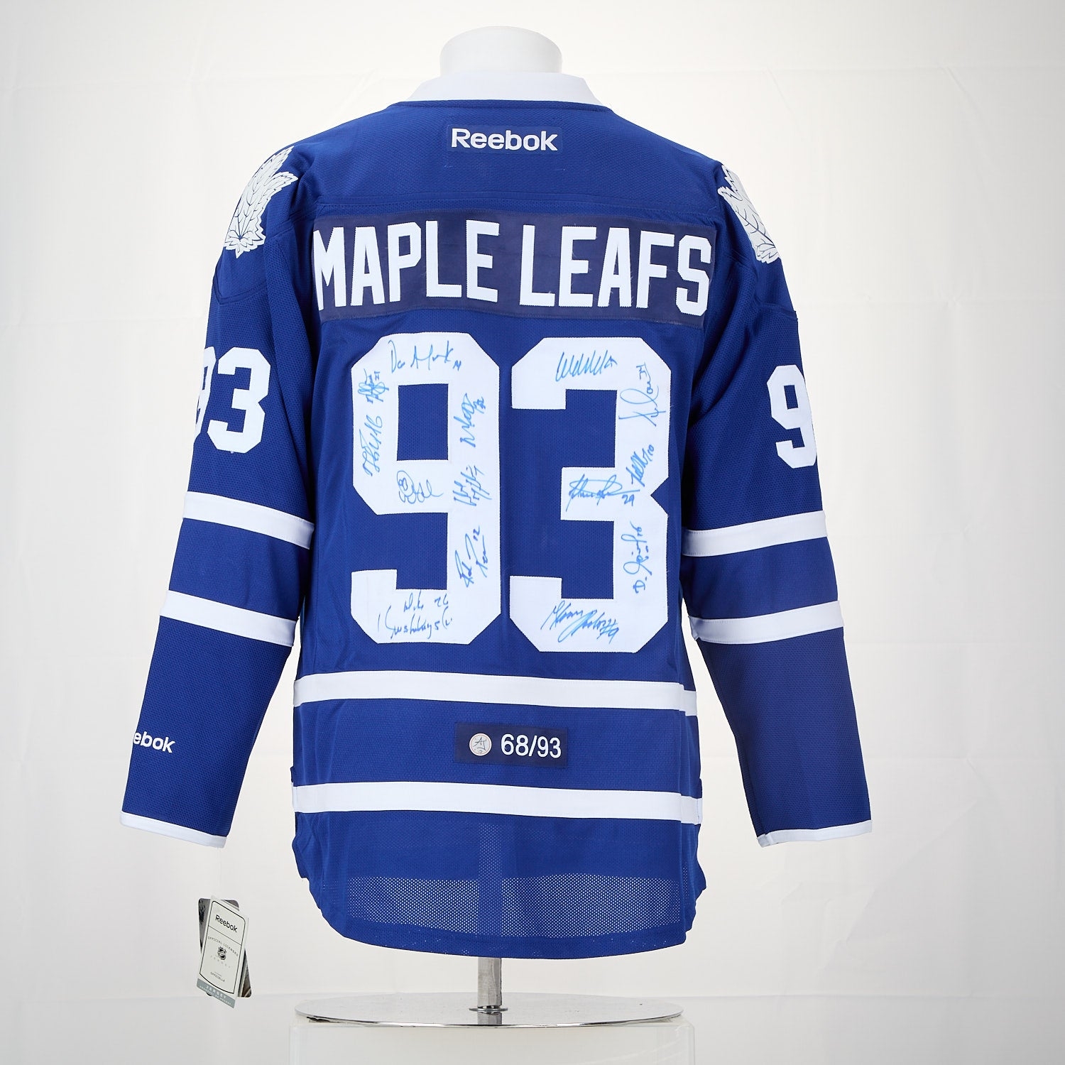 Toronto Maple Leafs 1993 Conference Finals 14 Player Team Signed Jersey #68/93