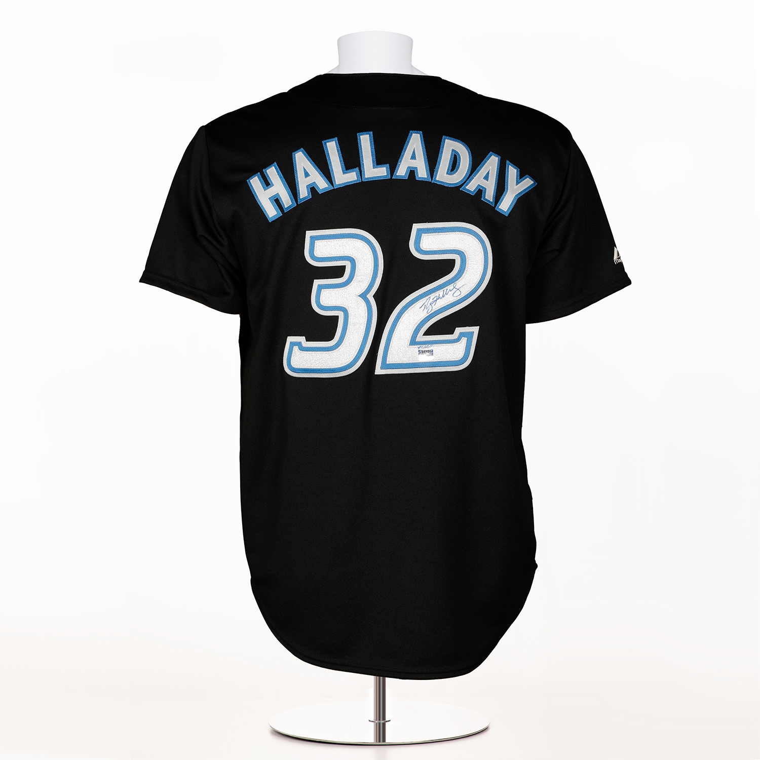 Roy Halladay Signed Toronto Blue Jays Vintage Majestic Baseball Jersey