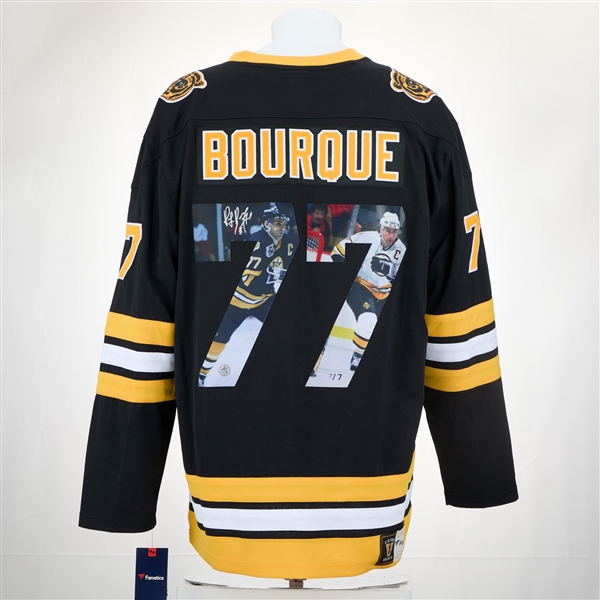 Ray Bourque Signed Boston Bruins Graphic Art Fanatics Jersey #7/7