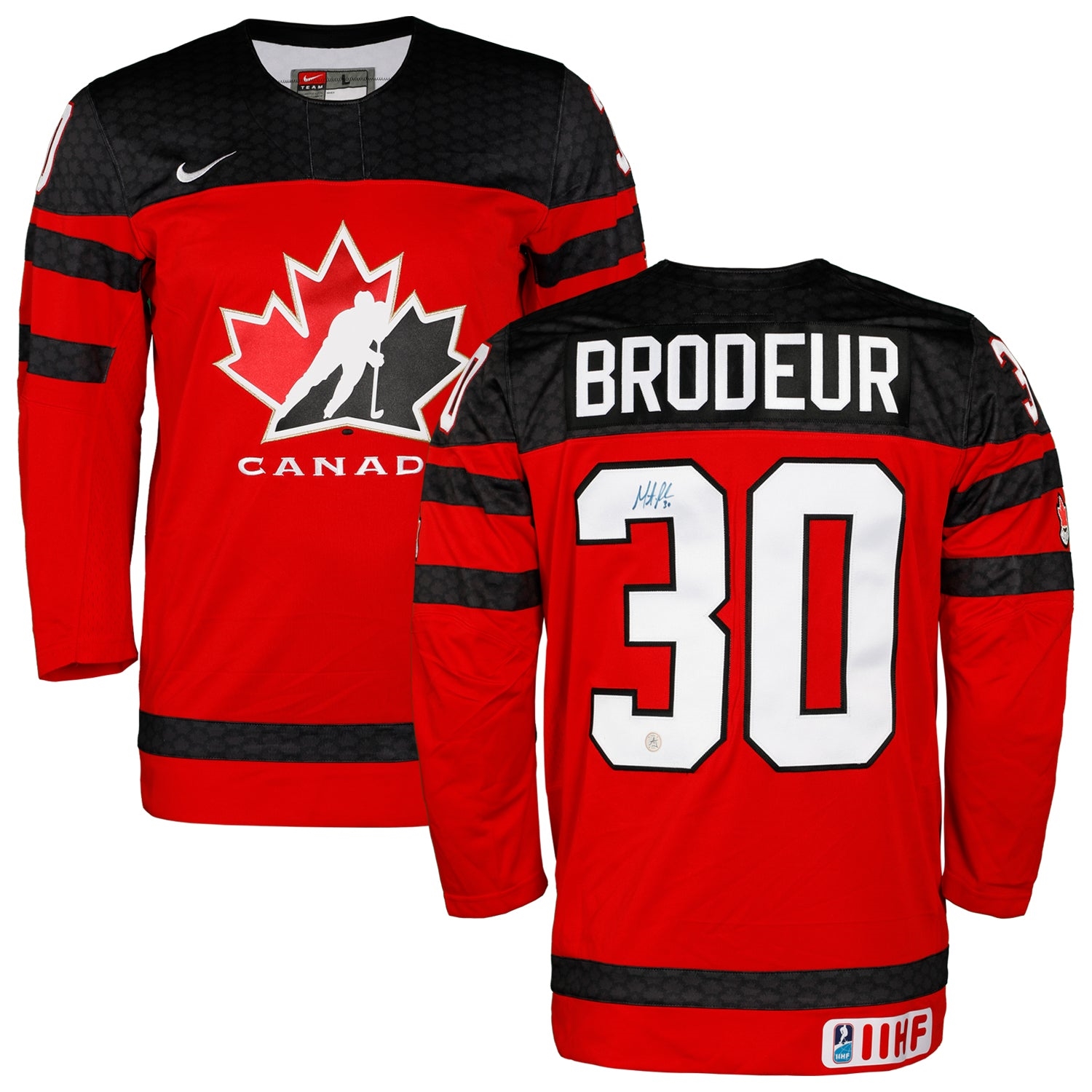 Martin Brodeur Autographed Team Canada Red Nike Hockey Jersey