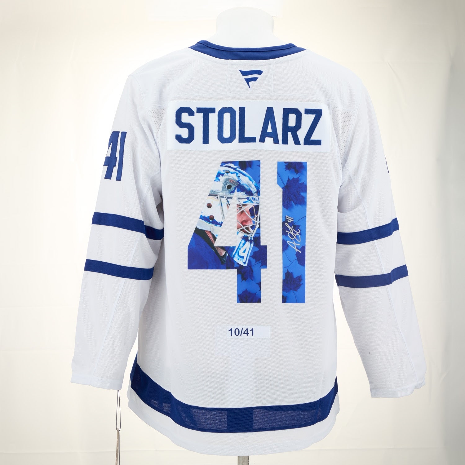 Anthony Stolarz Signed Toronto Maple Leafs Graphic Art Fanatics Jersey #10/41