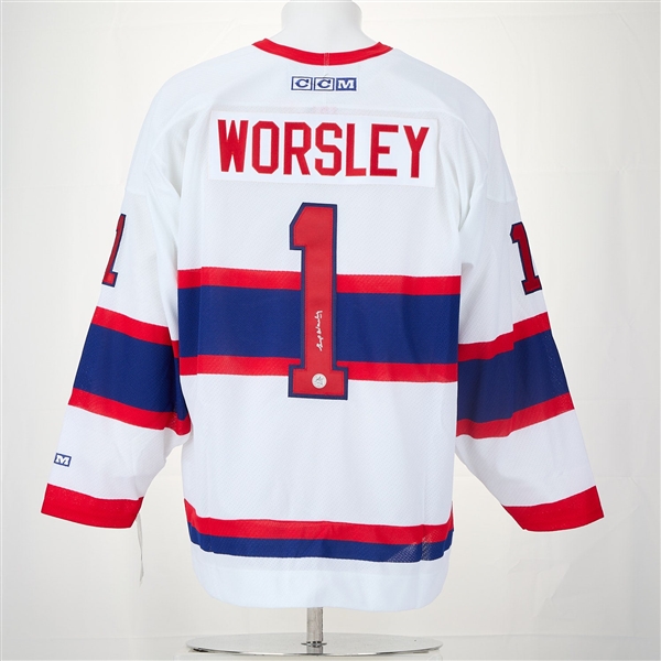 Gump Worsley Autographed Montreal Canadiens Vintage CCM Jersey