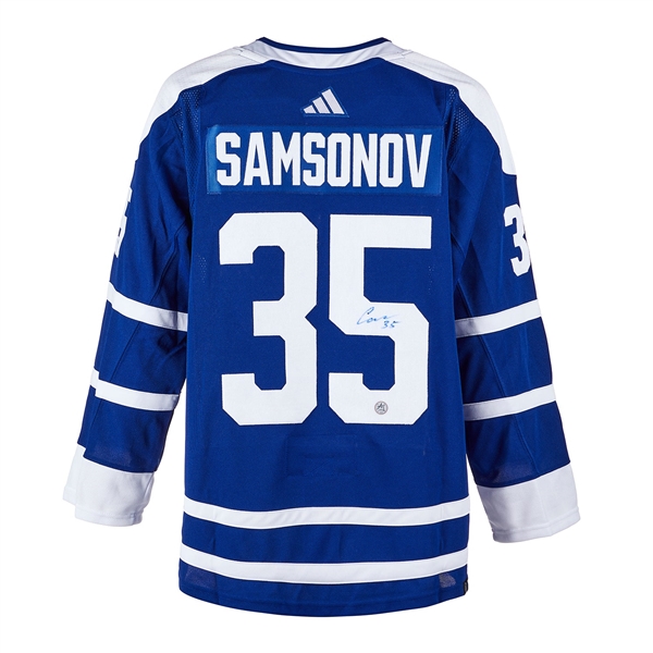 Ilya Samsonov Signed Toronto Maple Leafs Reverse Retro 2.0 adidas Jersey