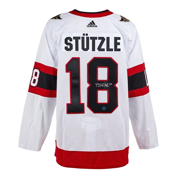 Tim Stutzle Signed Ottawa Senators White adidas Jersey