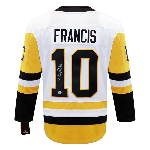 Ron Francis Autographed Pittsburgh Penguins White Fanatics Jersey