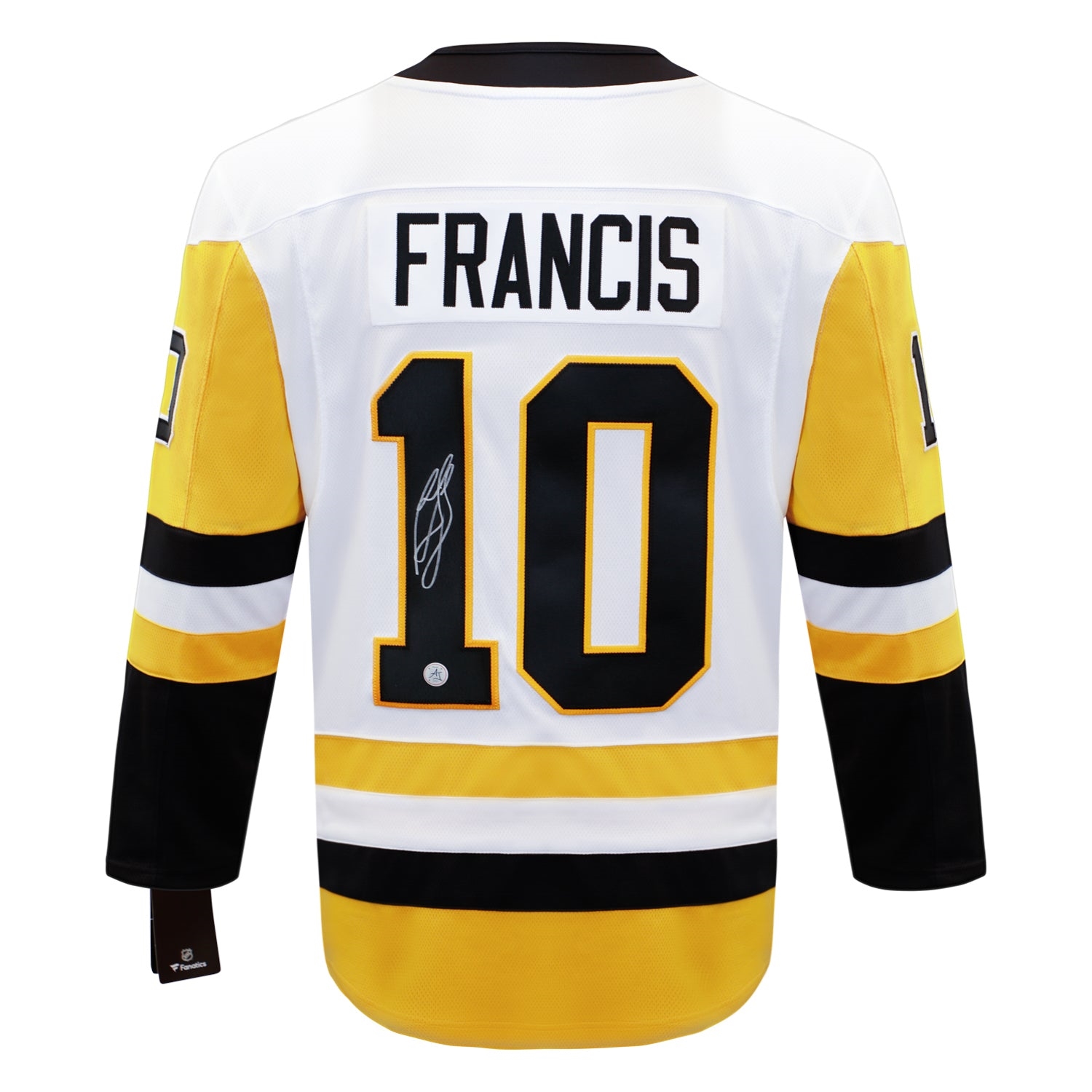 Ron Francis Autographed Pittsburgh Penguins White Fanatics Jersey