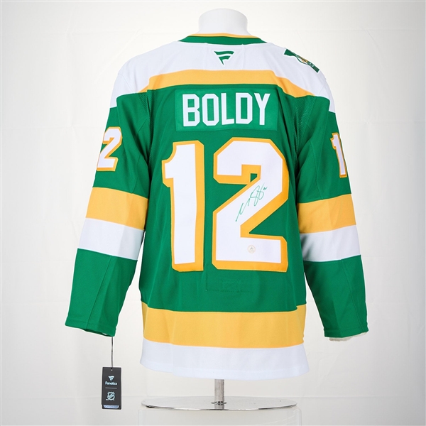 Matt Boldy Signed Minnesota Wild Classic Alternate Fanatics Premium Jersey