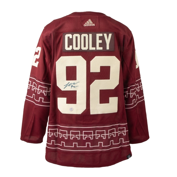 Logan Cooley Signed Arizona Coyotes Desert Night adidas Jersey