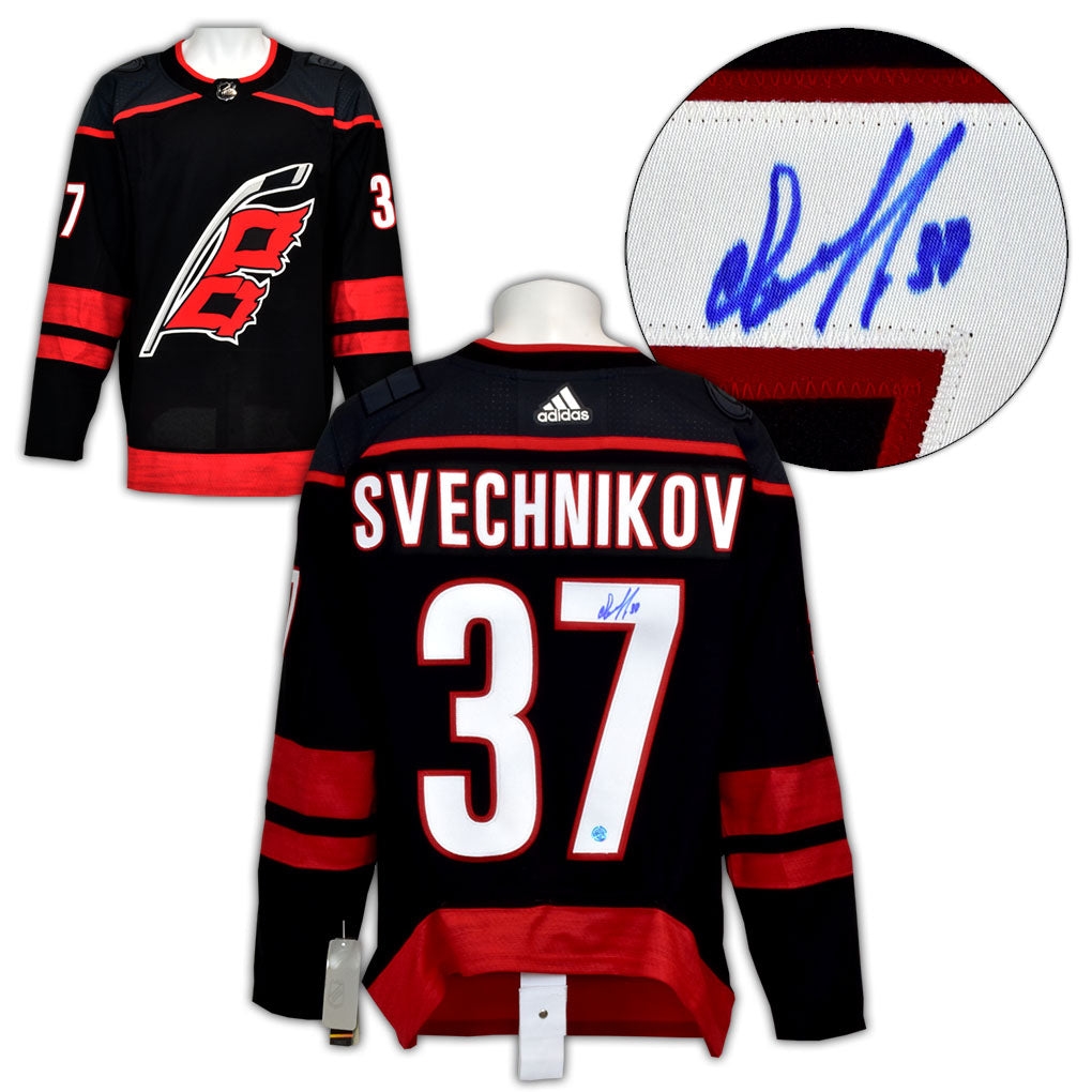 Andrei Svechnikov Signed Carolina Hurricanes Black adidas Jersey