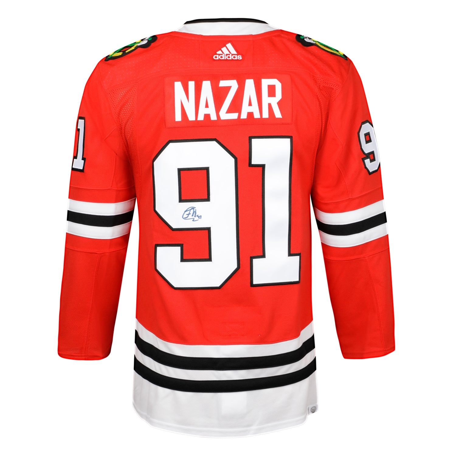 Frank Nazar Autographed Chicago Blackhawks Rookie adidas Jersey