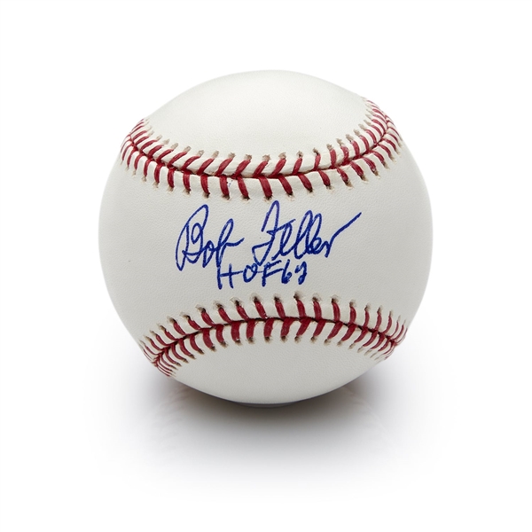 Bob Feller Autographed Rawlings MLB Official Major League Baseball