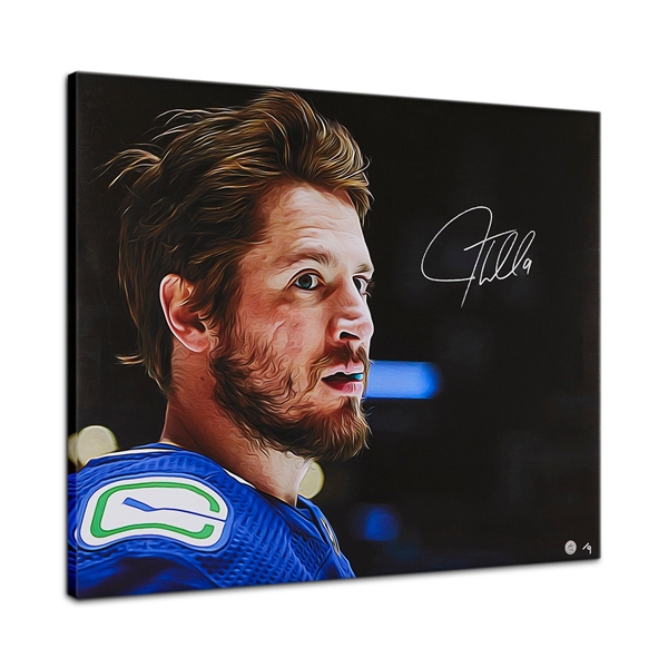 JT Miller Signed Vancouver Player Profile 26x32 Art Canvas /9