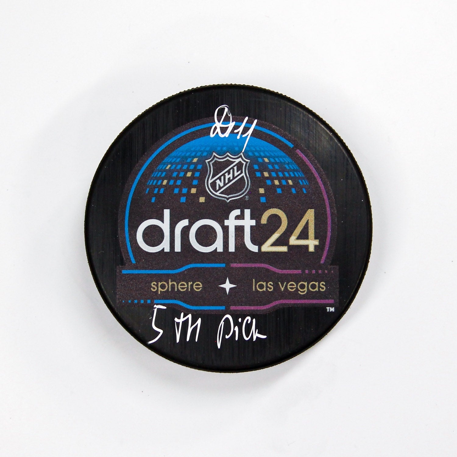 Ivan Demidov Signed 2024 NHL Entry Draft Puck Puck (Flawed)