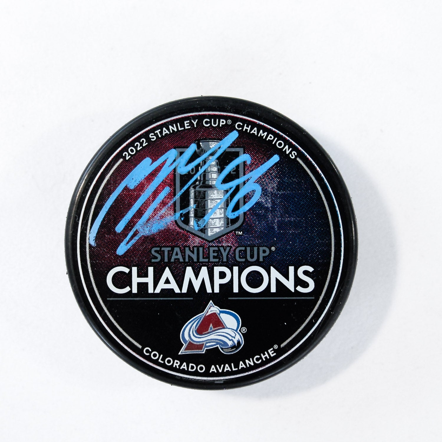 Mikko Rantanen Signed Colorado Avalanche 2022 Stanley Cup Puck (Flawed)