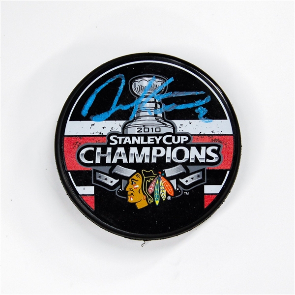 Duncan Keith Signed Chicago Blackhawks 2013 Stanley Cup Puck (Flawed)