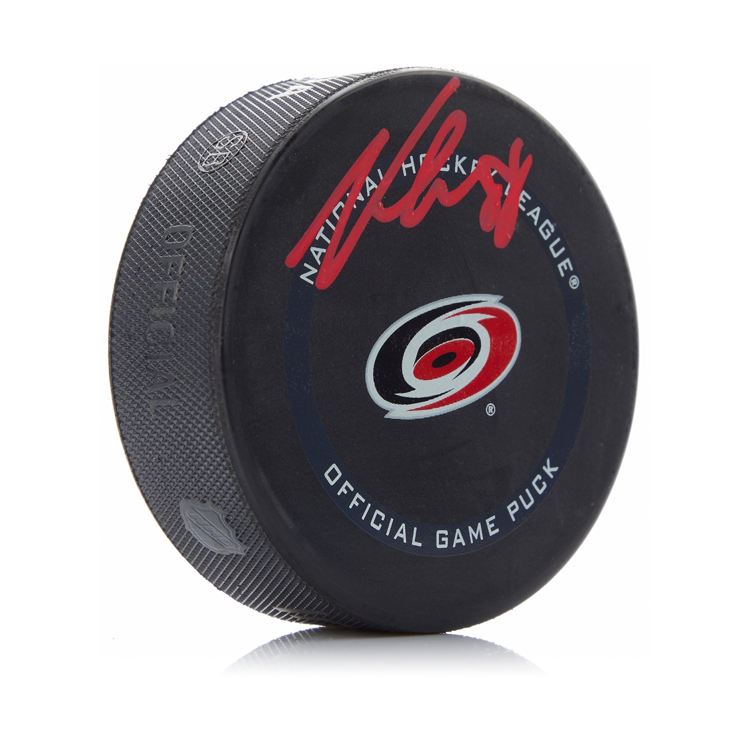 Martin Necas Signed Carolina Hurricanes Official Game Puck