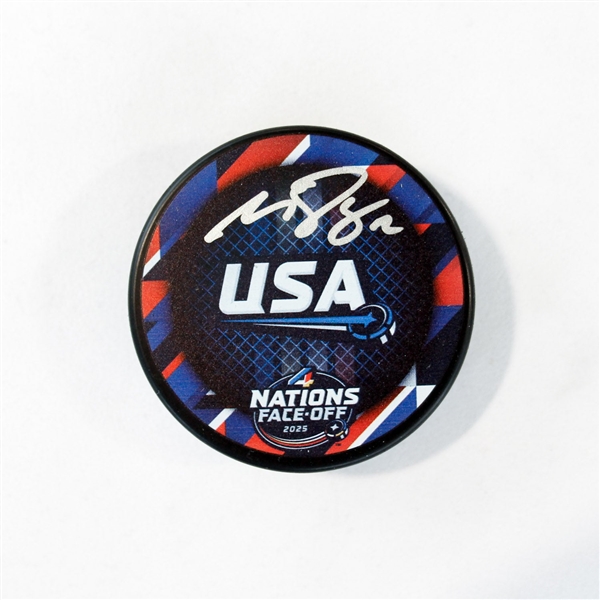 Matt Boldy Signed Team USA NHL 4 Nations Face-Off Hockey Puck