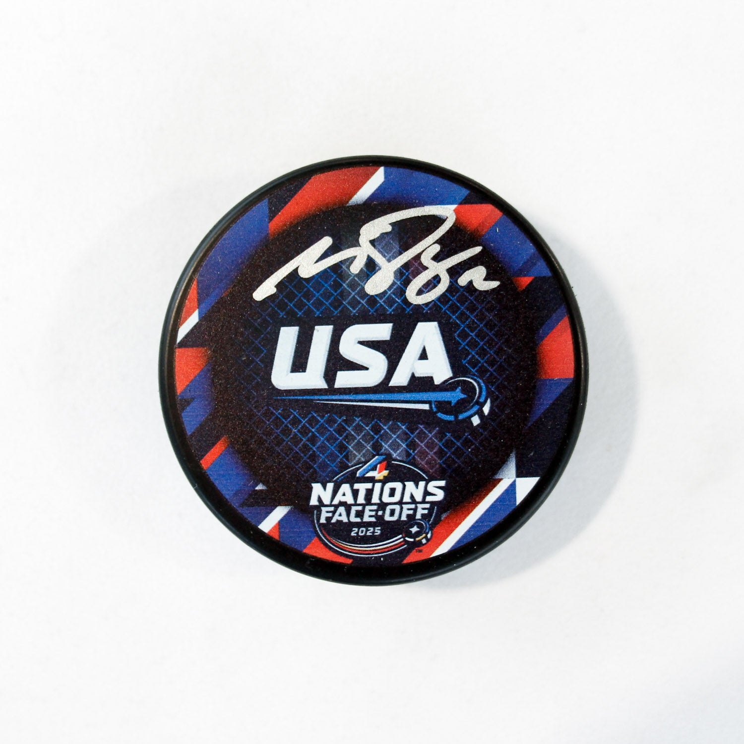 Matt Boldy Signed Team USA NHL 4 Nations Face-Off Hockey Puck